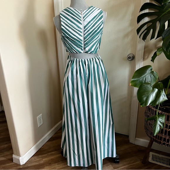 NWT Hunter Bell Kathleen Dress Emerald Stripe - Picture 8 of 13